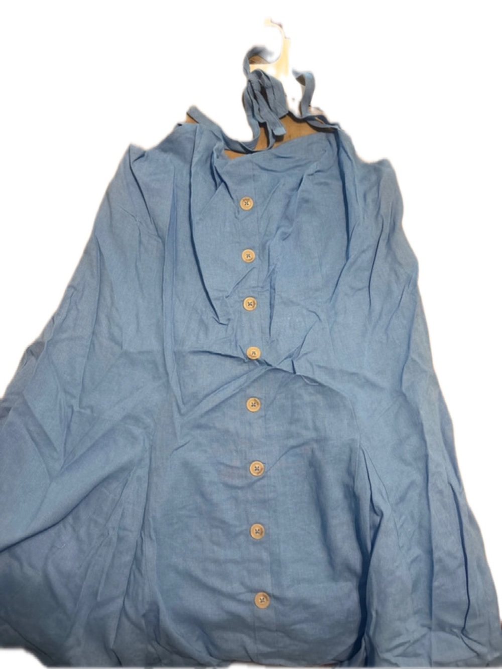 Merona Light Blue Button-Front Midi Dress
